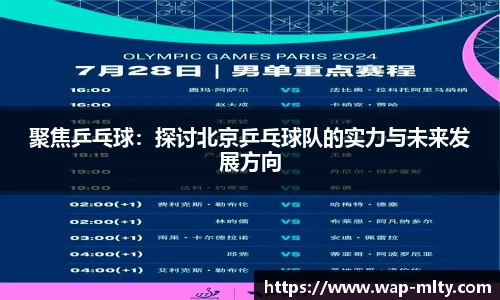 聚焦乒乓球：探讨北京乒乓球队的实力与未来发展方向